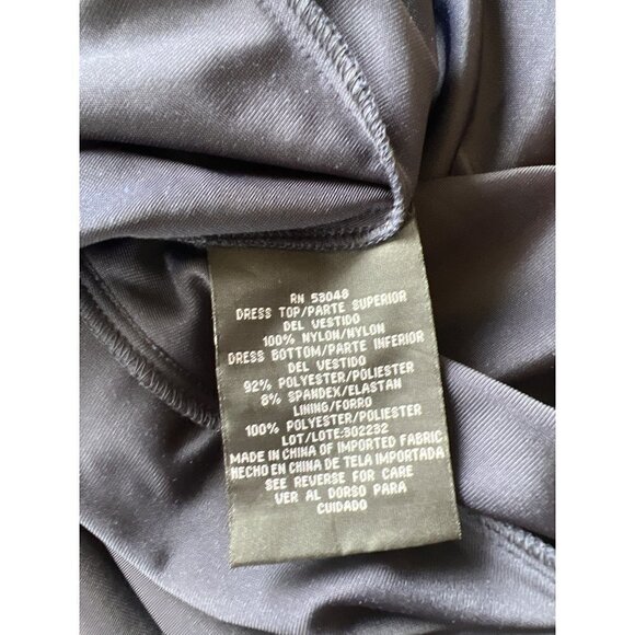 NWT Nightway Women Size 12 Navy Maxi Formal Dress Lace Sequin Bodice and Velvet - Picture 10 of 12